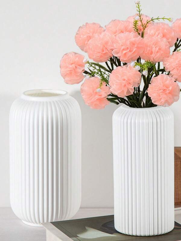 1pc Unbreakable Plastic Composite Vase, 7.8 Inch Tall Simple Tabletop Vase For Dried Flowers, Artificial Flowers Decor, Home Decor, Desk Decor, Suitable For Wedding Party Centerpieces Room Decor Flower Vase Glass Vase