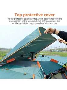 Carpa desplegable impermeable. Carpa automática que se monta rápidamente y fácilmente. Carpa portátil plegable con toldo y ventana, adecuada para acampar al aire libre y para la playa.