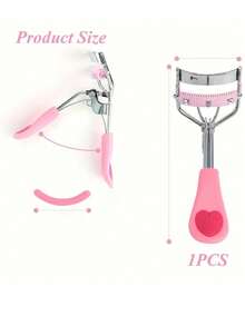 13 件睫毛夹套装，包括不锈钢睫毛分离梳、3 合 1 睫毛夹、4 支睫毛刷、5 个睫毛夹替换垫、2 支备用梳子，适合所有眼型，提供出色的卷翘效果，化妆，便宜，房间装饰，梳妆台，旅行，卧室，化妆配件，睫毛夹 - 粉色 - 查看 3