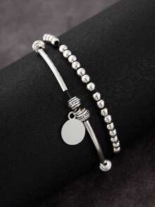 1PC Premium Bohemian Geometric Beaded Anklet, Couple Jewellery, Fashion Holiday Accessories - Multicolor - View 2