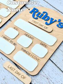 First Day Of School Logo, Removable Back To School Logo And Last Day Logo, Personalized Drying Label Board, Back To School Photo Promotion, Customized First Day Of School Logo, Reusable Back To School Gift, Room Decoration, Autumn Decoration, Room Accessories, Dormitory Essential Items, College - Multicolor - View 2