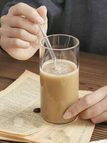 1 件方形玻璃杯，现代冰咖啡杯，独特的饮水杯，用于鸡尾酒、水、果汁的高球杯，多功能酒杯，晶莹剔透的酒吧用具，非常适合万圣节派对、感恩节、圣诞节礼物、新年、家庭厨房必需品（无吸管） - 無色 - 查看 12