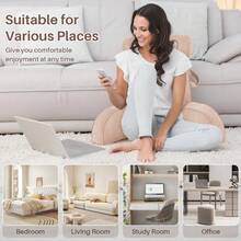 Removable Reading Pillow Bed Chair With Arms & Back Support - Back Pillow For Sitting Up - Bed Rest Arm Pillow - Comfy Reading Pillow For Adults Head And Lumbar Support Pillow For Bed/Sofa/TV