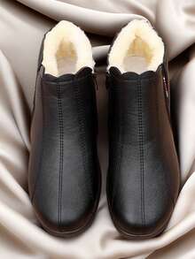 Women Winter Warm Wear-Resistant Short Boot, Fashionable & Versatile Snow Boot, Retro Ankle Boot, Christmas Gift For Mom