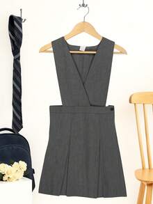 Yomper Escolar Uniforme Para Niña Falda Tipo Jumper Cuatro Tablas - Oxford - Ver 4