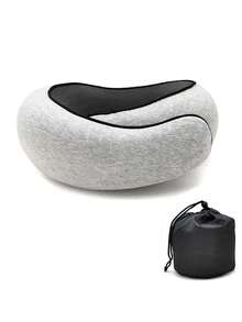 Gối cổ du lịch hình chữ U bằng mút hoạt tính gối hỗ trợ cổ du lịch kiểu ốc sên gối ngủ trưa mềm mại có thể điều chỉnh di động - Nhiều màu - Xem 7
