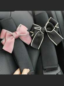 1pc/ 2 PCS Universal Comfort Car Seat Belt Covers - Universal Fit For Vehicle - Cute & Creative Bowknot Protective Covers For Car Seat Belts - Interior Decoration Set