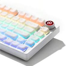 XVX White Jade Keycaps Double Shot PBT Keyboard Key Caps 132 Keys MDA Profile Keycap Set Compatible With 60 65 75 TKL 96 100 US Layout Cherry MX Switches Mechanical Keyboards2a5 - 半透明白玉 - 查看 2