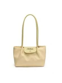 [可定制] 1 件时尚优雅的女士可定制姓名文字手提包、单肩包、托特包、沙滩包、旅行包，适合日常外出、派对、度假、母亲节/情人节/周年纪念日/生日礼物和其他节日，时尚奢华的时尚包 - 彩色 - 查看 9