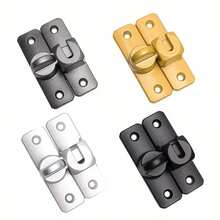 Non-Perforated Door Buckle, 90 Degree Sliding Door Lock, Latch, Barn Sliding Door Deadbolt, Buckle Buckle, Toilet Lock, Toilet Door Lock - Multicolor - View 2