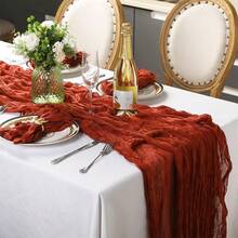 1 buah Taplak Meja Motif Daun Maple Merah dan 12 buah Serbet Motif Daun Maple Merah, Dekorasi Kain Keju Gaya Bohemian, Cocok untuk Pernikahan Romantis, Pesta Ulang Tahun, Acara Bridal Shower, Meja Hidangan Penutup, Hari Thanksgiving, Dekorasi Natal - MultiWarna - View 9