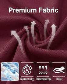 Men's Long Sleeve Shirts UPF 50+ UV Sun Protection Athletic Shirts For Hiking Running Workout Rash Guard-2025 - Wine - View 7