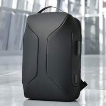 Men's Handbag, Business Minimalist Computer Backpack, Travel Daily Backpack Advanced Feeling With Lock Black, Blue, Gray - Multicolor - View 5