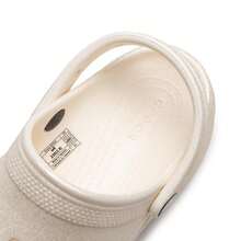 Crocs 207241-0WV Classic Shiny Cloud Clog Breathable Lightweight Slip-On Shoes, Suitable For Indoor/Outdoor & Daily Activities - Chalk Color - View 6