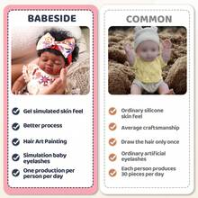 Black Reborn Baby Dolls, 17 Inch Realistic Black Boy Newborn Lifelike Real Life Baby Dolls Soft Vinyl & Cloth Body With Feeding Kit Gift Box For Kids Ages 3+ Bebe Reborn Realistic Babies,Baby Alive,Reborn Baby ,Kids Toy,Realistic,Lifelike Baby Dolls,Toys ,Doll Toys - Multicolor - View 8