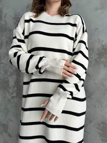 Women Casual Heart Pattern Round Neck Long Sleeve Pullover Top And Long Pants Set, Embroidery Design - White - View 3