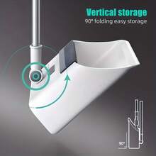 2/3pcs Multi-Surface Cleaning Kit] 3pcs Multi-Surface Cleaning Kit - Long Handle Broom, Floor Brush & Du Stpan Set For Home & Office - Hard Floor Sweeper With Non-Stick Hair Dustpan For Living Room, Bedroom, Bathroom, Toilet, Kitchen - White - View 3