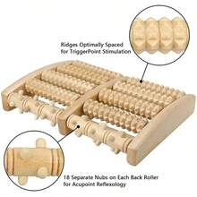 1PC Wooden Foot Roller Wood Care Massage Reflexology Muscle Relax Relief Massager Spa Gift Anti Cellulite Foot Massager Care Tools For Foot Leg Stress Relief - Multicolor - View 6