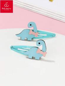 2 chiếc kẹp tóc hình khủng long, thích hợp để trang trí kiểu tóc hàng ngày cho bé gái. - khủng long - Xem 6