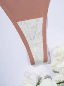 8件套女士舒适薄款丁字裤，性感无缝低腰三角裤比基尼套装 - 彩色 - 查看 8