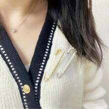 14 件胸针仿珍珠胸针衬衫夹裤子腰带夹衣服毛衣披肩连衣裙开衫衬衫牛仔裤配饰适合女士和女孩，金属合金，无宝石学校办公室配饰衬衫夹克珠宝圣诞节万圣节衣服别针有趣可爱教师礼物服装配饰包饰 - 彩色 - 查看 6