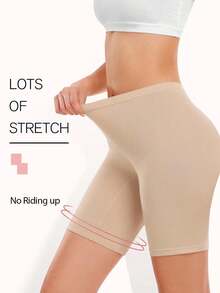 3 chiếc quần lót nữ không đường may, quần lót kiểu quần đùi nữ, quần short chống cọ xát, thích hợp để phối cùng váy hoặc quần đạp xe. - Nhiều màu - Xem 5