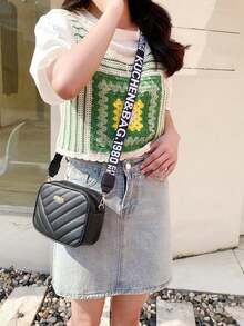 Fashionable Versatile Casual Minimalist Crossbody Shoulder Bag - Black - View 4