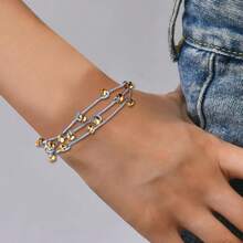 1 Set New Bohemian Style Hollow Weaving Expandable Bracelet Bangle