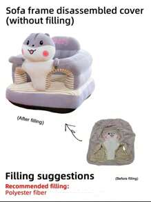 Libsit 1pc Only Cover Toddler Anti-Fall Training Sitting Posture Sofa, Enlarged And Thickened Toddler Learning Seat. Baby Sofa Seat Cover. Filling Is Not Included Baby Sofa Support Seat Cover Baby Plush Chair Learning To Sit Comfortable Toddler Nest Puff Washable Without Filler