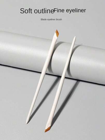 Pincel delineador com 12 detalhes e ponta angular ultrafina, pincel de sobrancelha com ângulo plano, pincel de precisão para detalhes, para olhos e olheiras