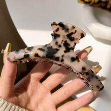 Hair Clips 1pc Women's Plus Size Leopard Print Acetate Hair Claw, Fashionable & Elegant Design, Versatile Everyday Wear Hair Accessories Elegant Claw Clips, School Stuff, College