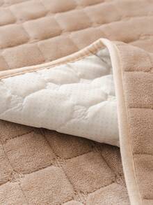 1pc Veet Washable Non-Slip L-Shaped Sofa Cover, Fits 3-Seater Sofa, Quilted Design, Magnetic Closure, Pet-Friendly Protection - Gray Velvet Sofa Cover