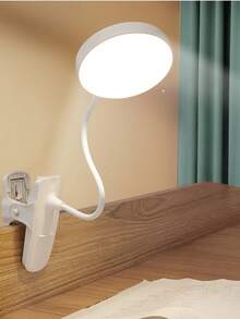 1pc LED Desk Lamp With Clip, Eye-Caring Clamp Light, 3 Brightness Modes, Long & Flexible Gooseneck Arm, Metal Material, Rotatable Lamp Arm, Suitable For Architect Workbench, Bedside, Dorm, Home Office & Living Room Reading - one-size - View 11