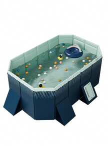 1pc 1.6m Foldable Swimming Pool, PVC Frame Solid Non-Inflatable Quick-Open Easy-Install Home Pool, Suitable For Yard, Party, Outdoor Activities, Swimming, Leisure Entertainment, Easter, April Fool's Day - Multicolor - View 5