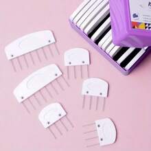 20 件针织阻挡针套件 - 不锈钢针织阻挡梳，4/8 爪阻挡梳，用于阻挡针织、钩针、蕾丝、缝纫、编织、针织固定修剪、DIY 手工项目、钩针配件、针织用品、DIY 工具 - 橢圓形 - 查看 9