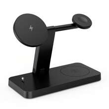 Estación de carga magnética de 15W, 4 en 1, cargador inalámbrico compatible con iPhone 16, 15, 14, 13, 12 Pro/Max/Mini/Plus, compatible con Apple Watch 10/9/8/7/6/SE/5/4/Ultra, compatible con Pro 4/3/2