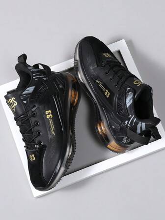 Men's Sports Shoes, New KPU Leather Trainers, Casual Sneakers For Students, All Season, Shock-Absorbing Basketball Shoes For Young Men, High-Top Non-Slip Basketball Shoes For Teenagers, Quality Basketball Shoes For Sports & Running, Breathable Athletic Shoes