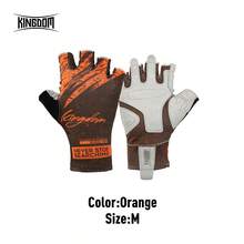 Kingdom 户外运动防滑钓鱼手套冰莱卡面料透气骑行自行车自行车露营徒步露指手套 - 彩色 - 查看 10
