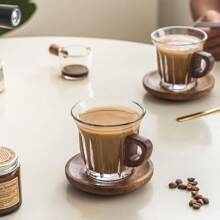 Juego de tazas de café de vidrio creativas, tazas de extracción de café americana de alta gama y exquisitas para uso doméstico