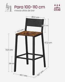 Kitchen Chairs - Brown - View 5