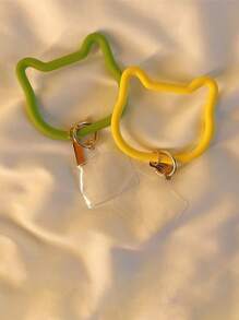 1pc Silicone Cat Lanyard, Phone Case & Bracelet Holder, Versatile Mobile Phone Accessories