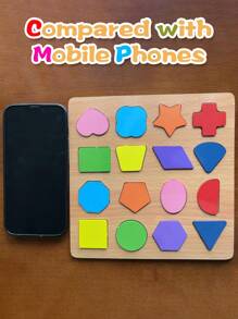 3 合 1 幼儿木制拼图，木制字母数字形状拼图，幼儿学习拼图玩具，适合儿童，3 合 1 幼儿拼图，年龄 3-10 岁。 - 彩色 - 查看 13