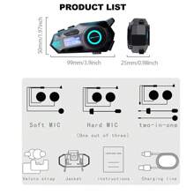 K09 Motorcycle Helmet Bluetooth Intercom Headset, Upgraded 500 Meter Bluetooth Intercom, IPX8 Waterproof Intercom, With Automatic Response And Noise Reduction Functions, Supporting 20 Riders For Two Person Intercom Networking, Suitable For Motorcycle Skiing And Rock Climbing