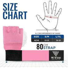 Vendas de Gel Boxeo, Guantes Interiores para Hombre y Mujer, Correa de muñeca de 80 cm, Soporte Acolchado para Nudillos, Vendas sin Dedos para Entrenamiento de MMA - VERDE02 - Ver 3