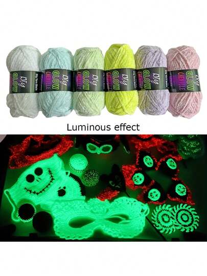 2 rotoli di filato di chenille luminoso, che assorbe la luce del sole e brilla, ideale per lavori di artigianato fai da te a maglia