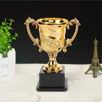 Large Metal Trophy, Customizable As Commemorative Gift, Gold Trophy, Suitable For Sports Events, Championships, Competitions