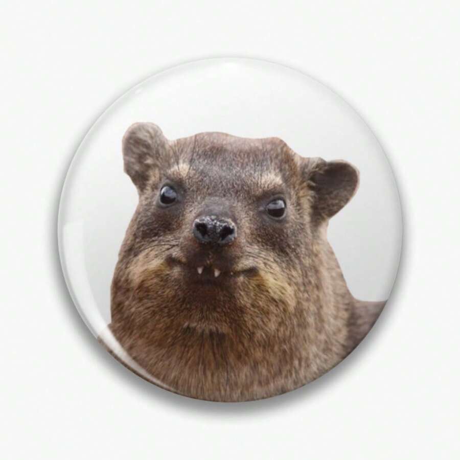 44mm Hyrax 1.7inch Pins Broach DIY Buttons Snap-In Craft - Grey - View 1