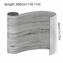 1 Roll 40x300cm Vinyl Self-Adhesive Floor Tiles, Wood Grain Pattern, Easy To Peel And Stick, Durable, Easy To Install, Suitable For Bathroom And Kitchen - Multicolor - View 4