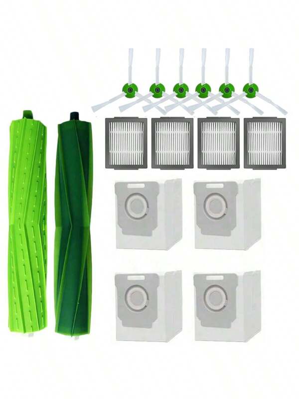 Repuestos para la aspiradora iRobot Roomba I3/I3+/I7/I7+/I4/I4+/I5/I5+/J5/J5+/J7/I2/I6/I6+/I8/I8+/Plus E5/E6/E7/Serie I & E & J, accesorios de repuesto: cepillo principal/cepillo de rodillo, cepillo lateral, filtro HEPA, bolsa de polvo