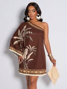 AIJ Robe décontractée à imprimé forêt tropicale et à franges pour femmes Amarilo, convient pour les trajets quotidiens et les vacances, nouvelle robe à imprimé floral pour le printemps/été